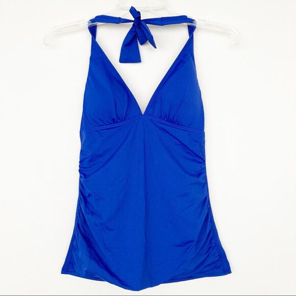Tommy Bahama Blue Ruched Tankini Swim Top Sz S4 - Picture 5 of 5
